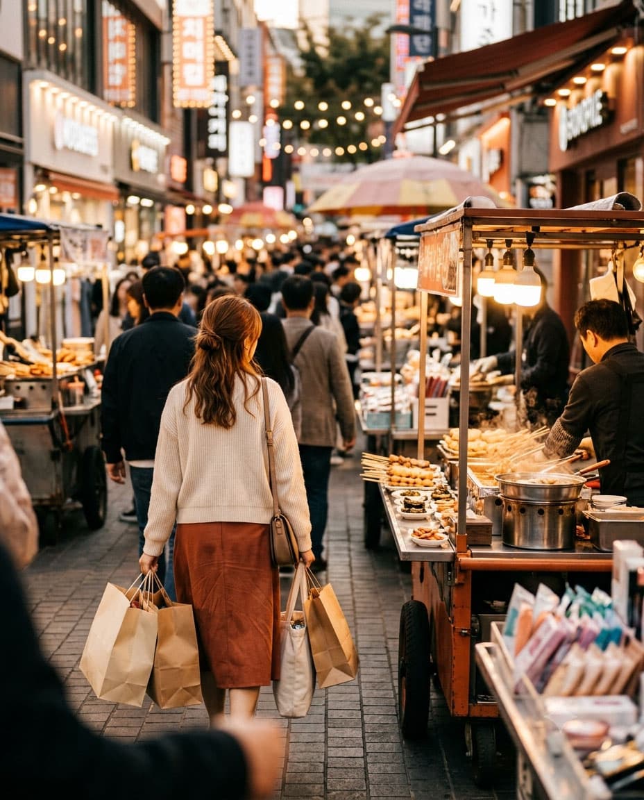 Myeongdong Street Stalls in Seoul