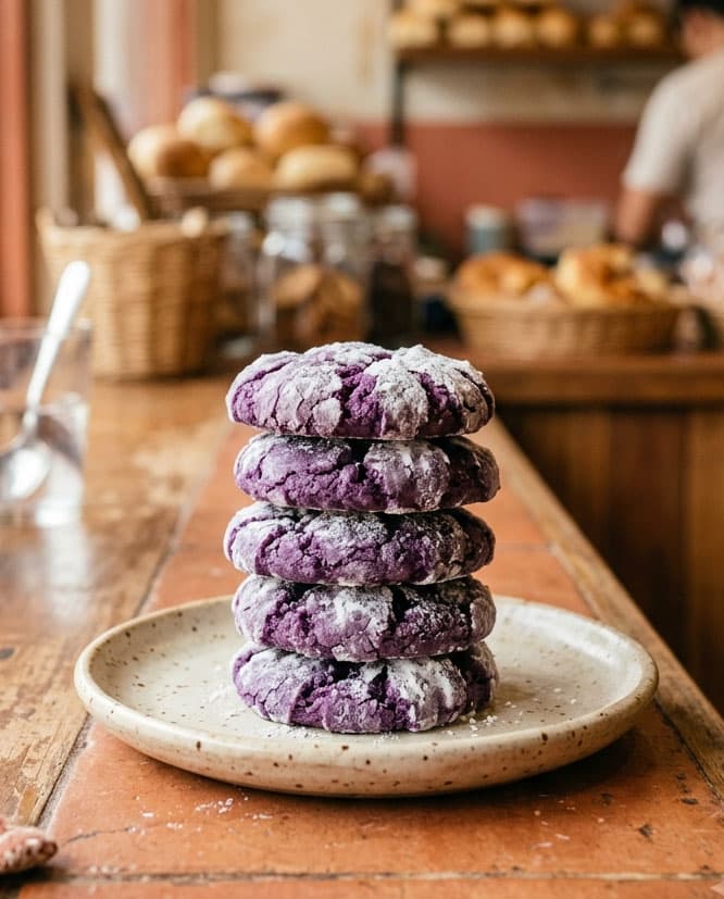 Ube Crinkle Cookies in Manila